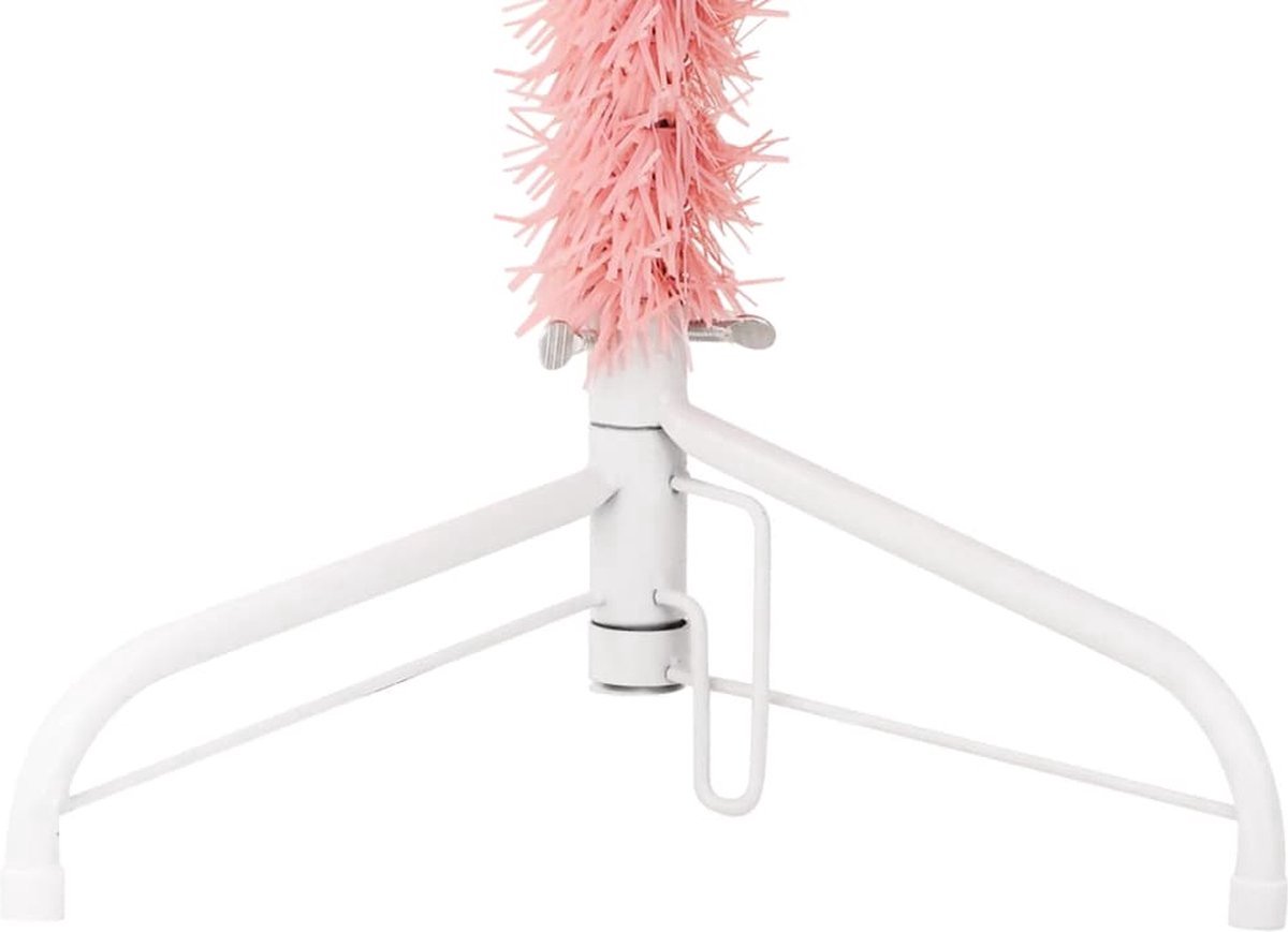 The Living Store Kunstkerstboom half 120 cm roze