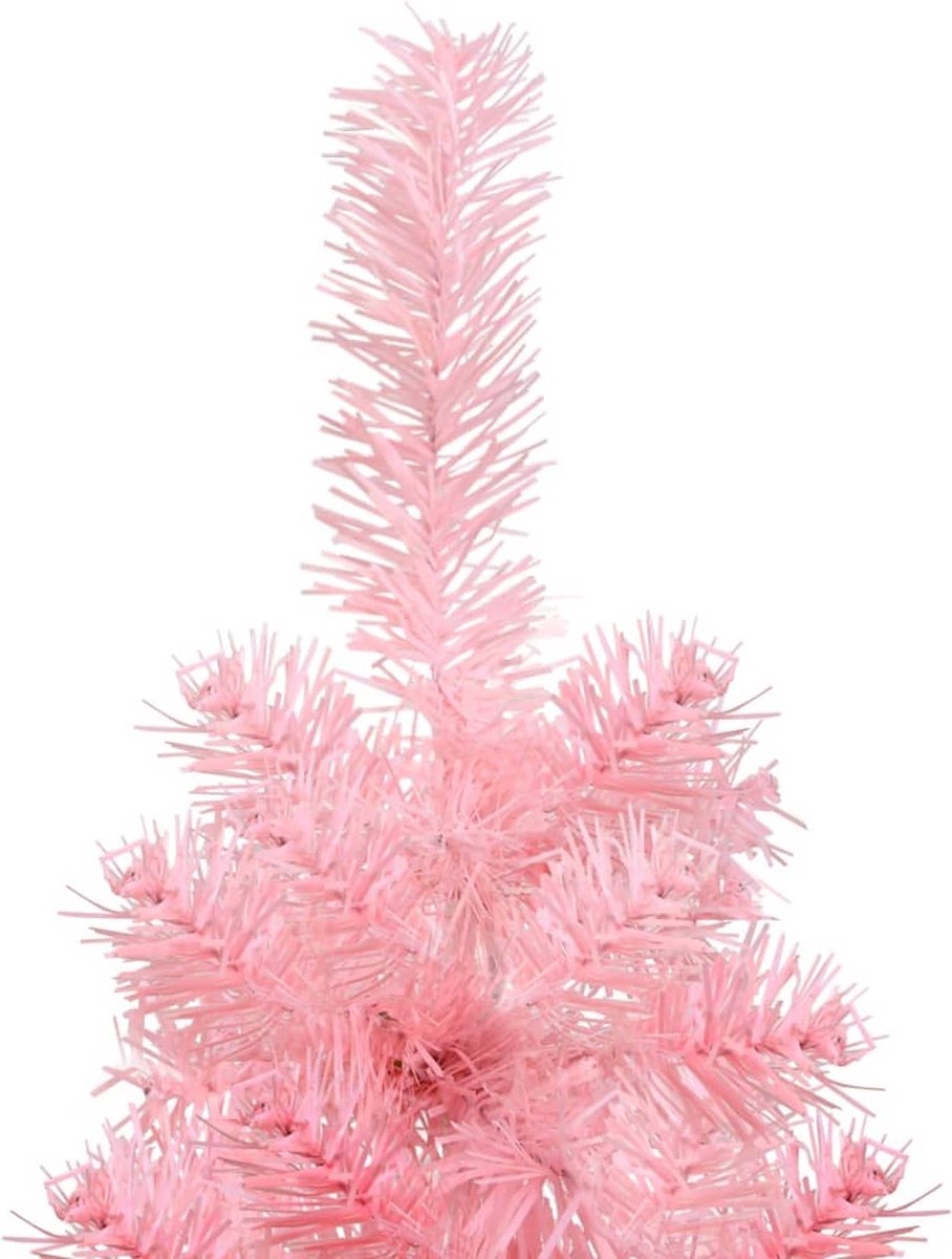 The Living Store Kunstkerstboom half 120 cm roze