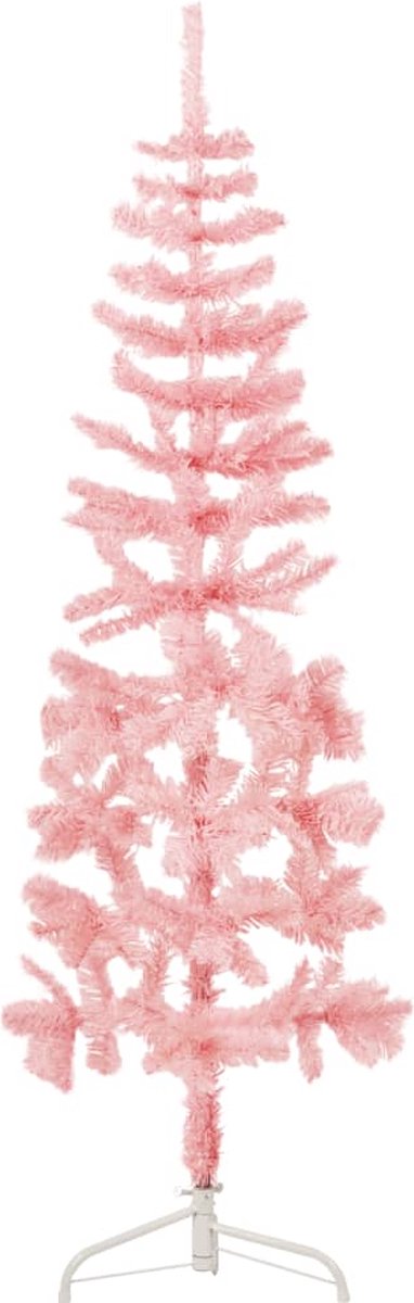 The Living Store Kunstkerstboom half 120 cm roze