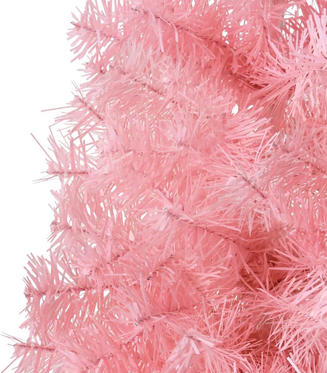The Living Store Kunstkerstboom half 120 cm roze