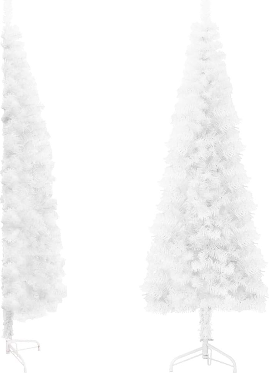 The Living Store Kunstkerstboom Half 120 cm Wit Smal