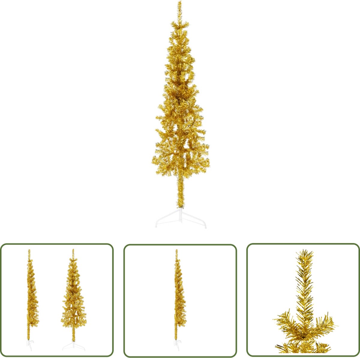 The Living Store Kunstkerstboom Half 150 cm Goud