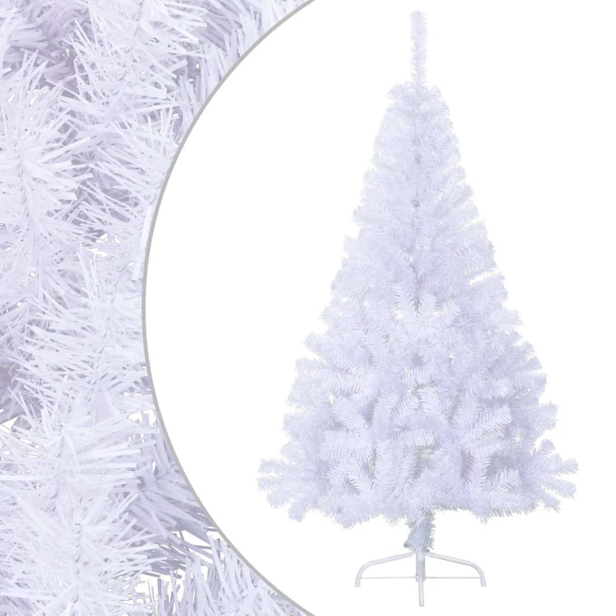 The Living Store Kunstkerstboom half 150 cm wit PVC