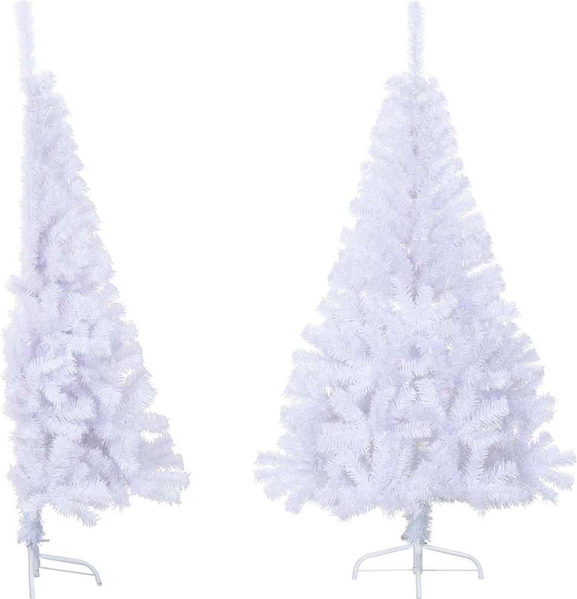 The Living Store Kunstkerstboom half 150 cm wit PVC