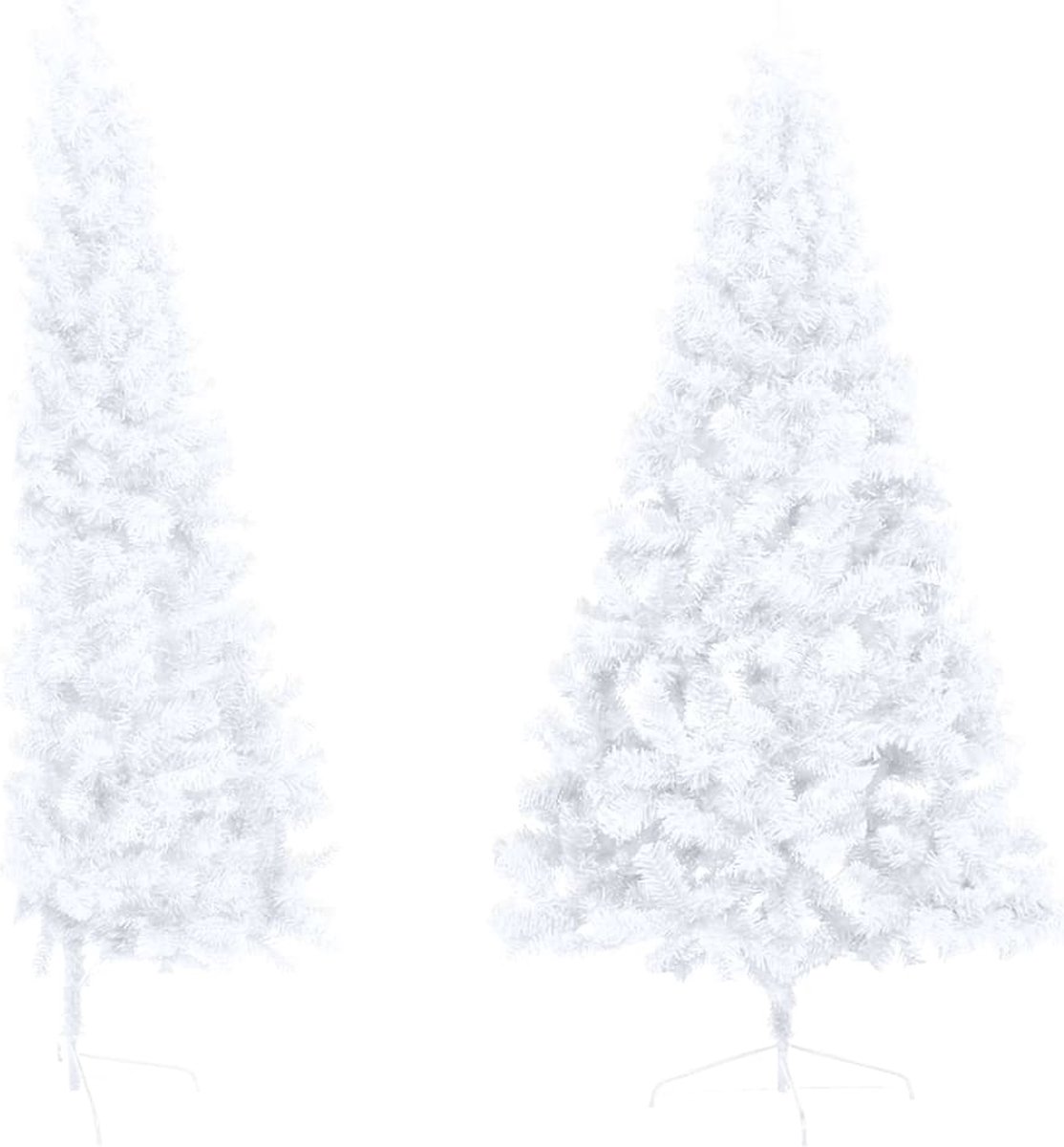 The Living Store Kunstkerstboom half 150 cm wit PVC
