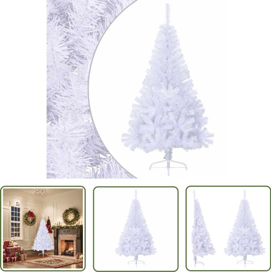 The Living Store Kunstkerstboom half 150 cm wit PVC