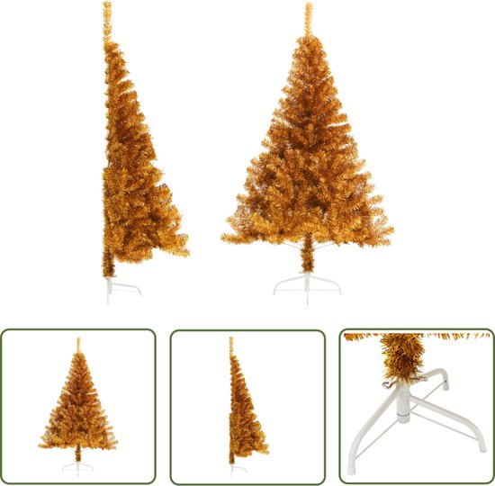 The Living Store Kunstkerstboom Half 180 cm Goud