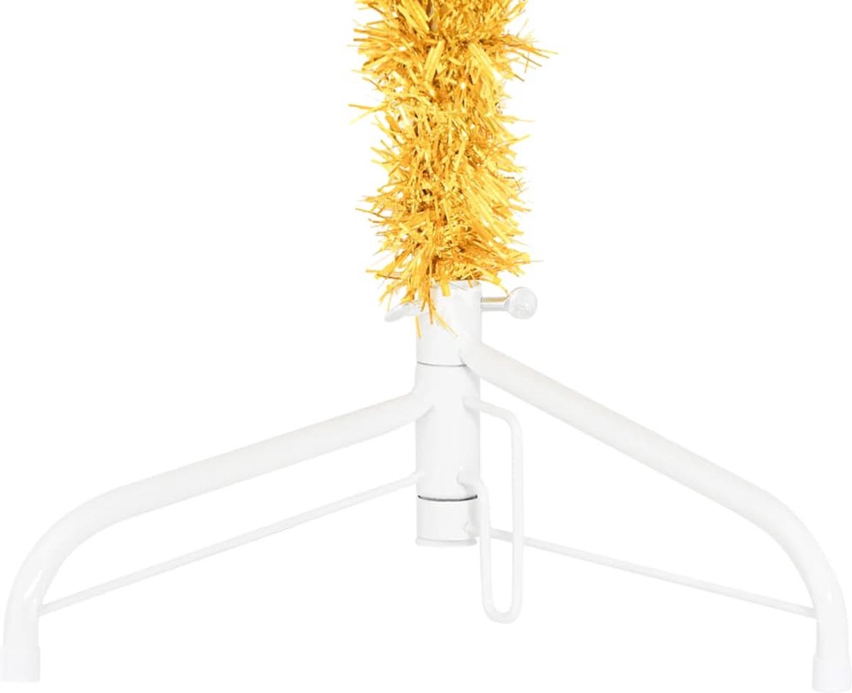 The Living Store Kunstkerstboom half 180 cm goudkleurig slim