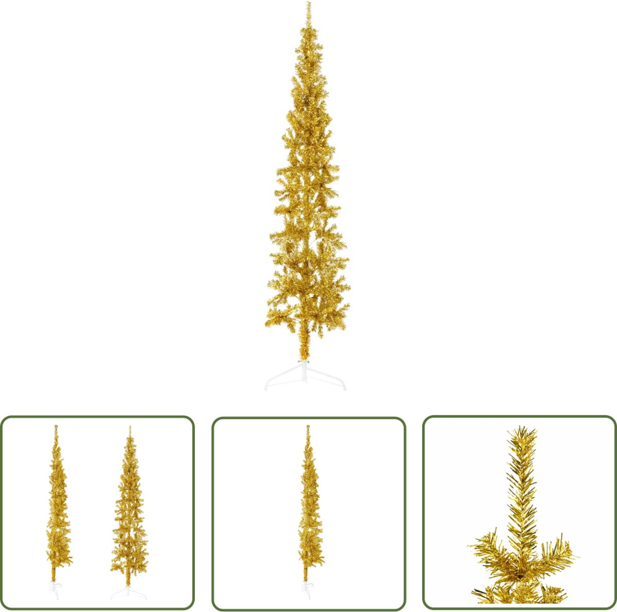 The Living Store Kunstkerstboom half 210 cm goud