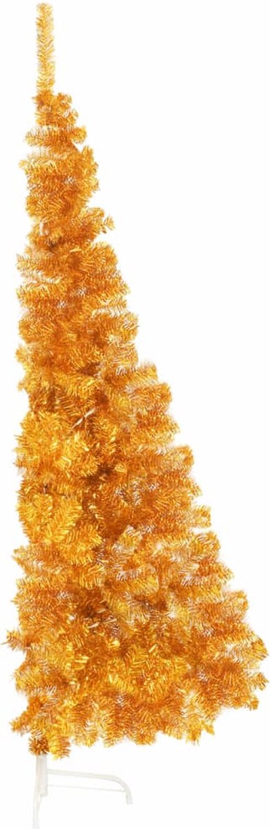 The Living Store Kunstkerstboom Half 210 cm Goudkleurig