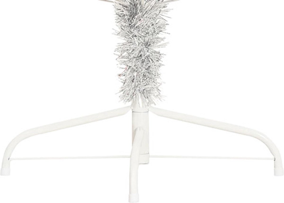 The Living Store Kunstkerstboom Half 210 cm Zilverkleurig