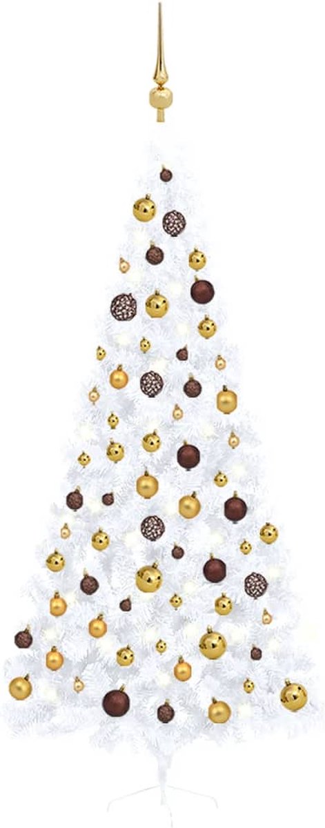 The Living Store Kunstkerstboom Half 240 cm Wit