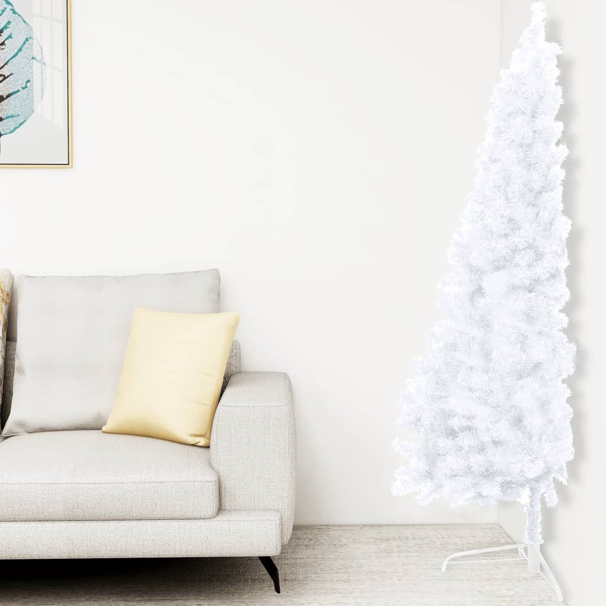 The Living Store Kunstkerstboom Half 240 cm Wit