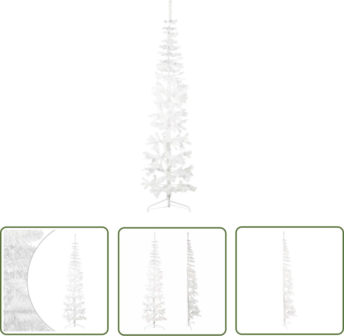 The Living Store Kunstkerstboom half 240 cm wit