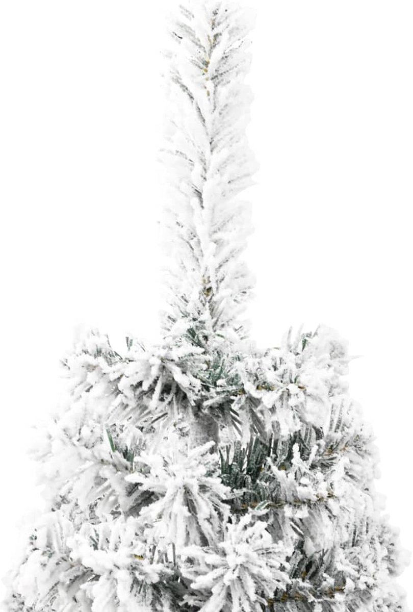 The Living Store Kunstkerstboom half met sneeuw smal 180 cm