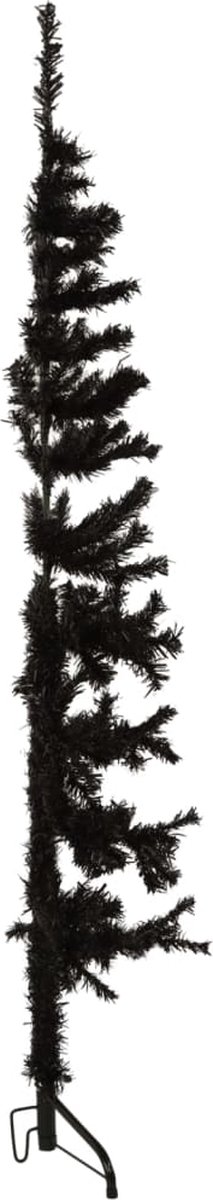 The Living Store Kunstkerstboom half smal 120 cm zwart