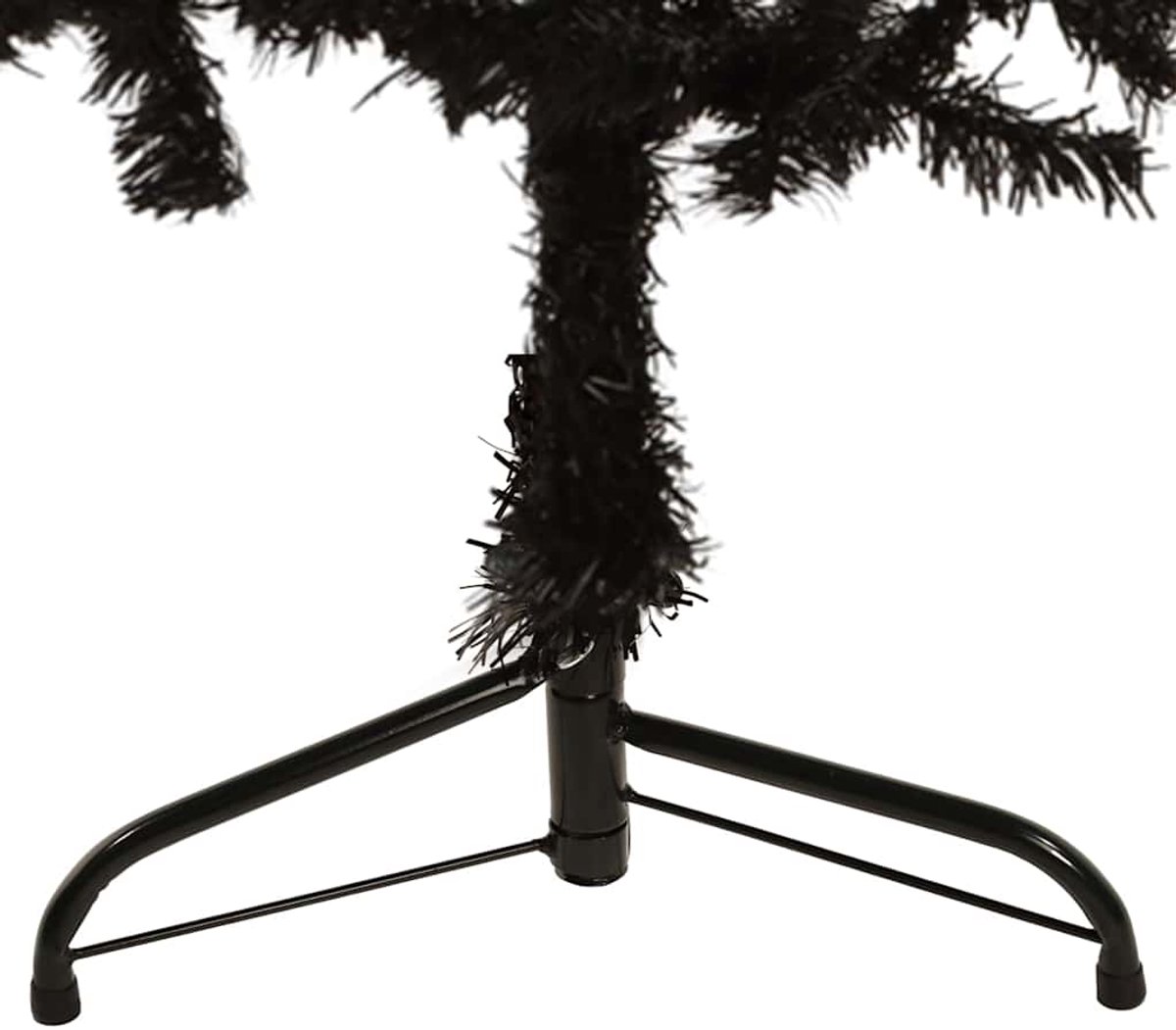 The Living Store Kunstkerstboom half smal 120 cm zwart