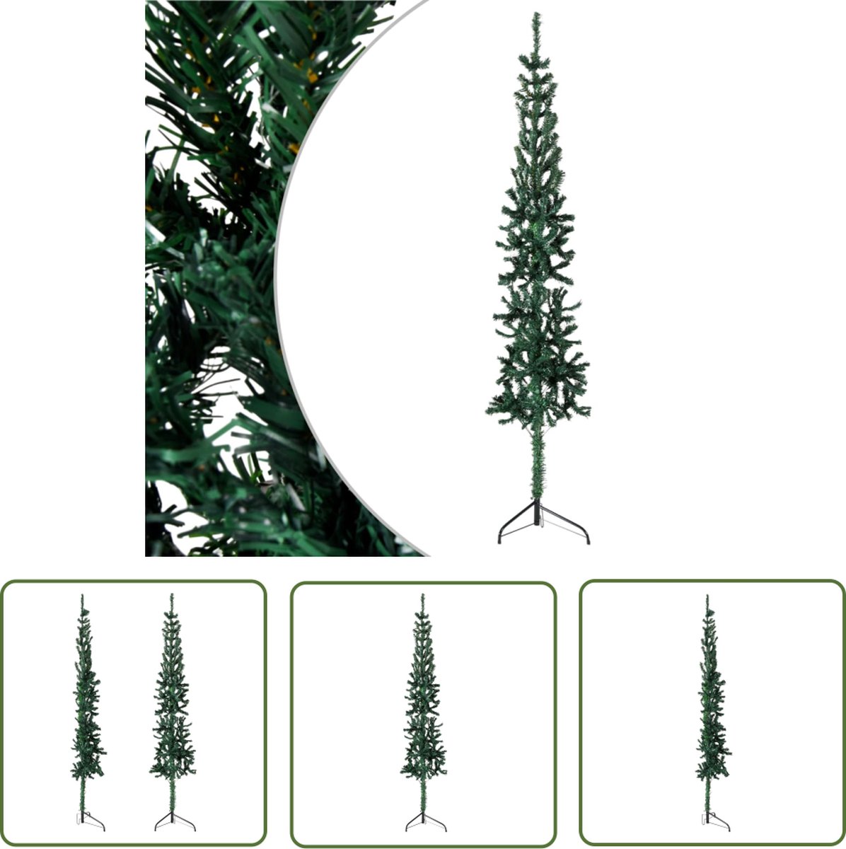 The Living Store Kunstkerstboom half smal 150 cm groen