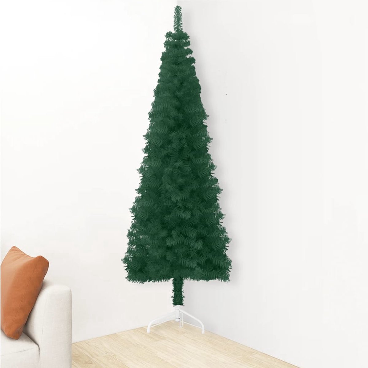 The Living Store Kunstkerstboom half smal 180 cm groen