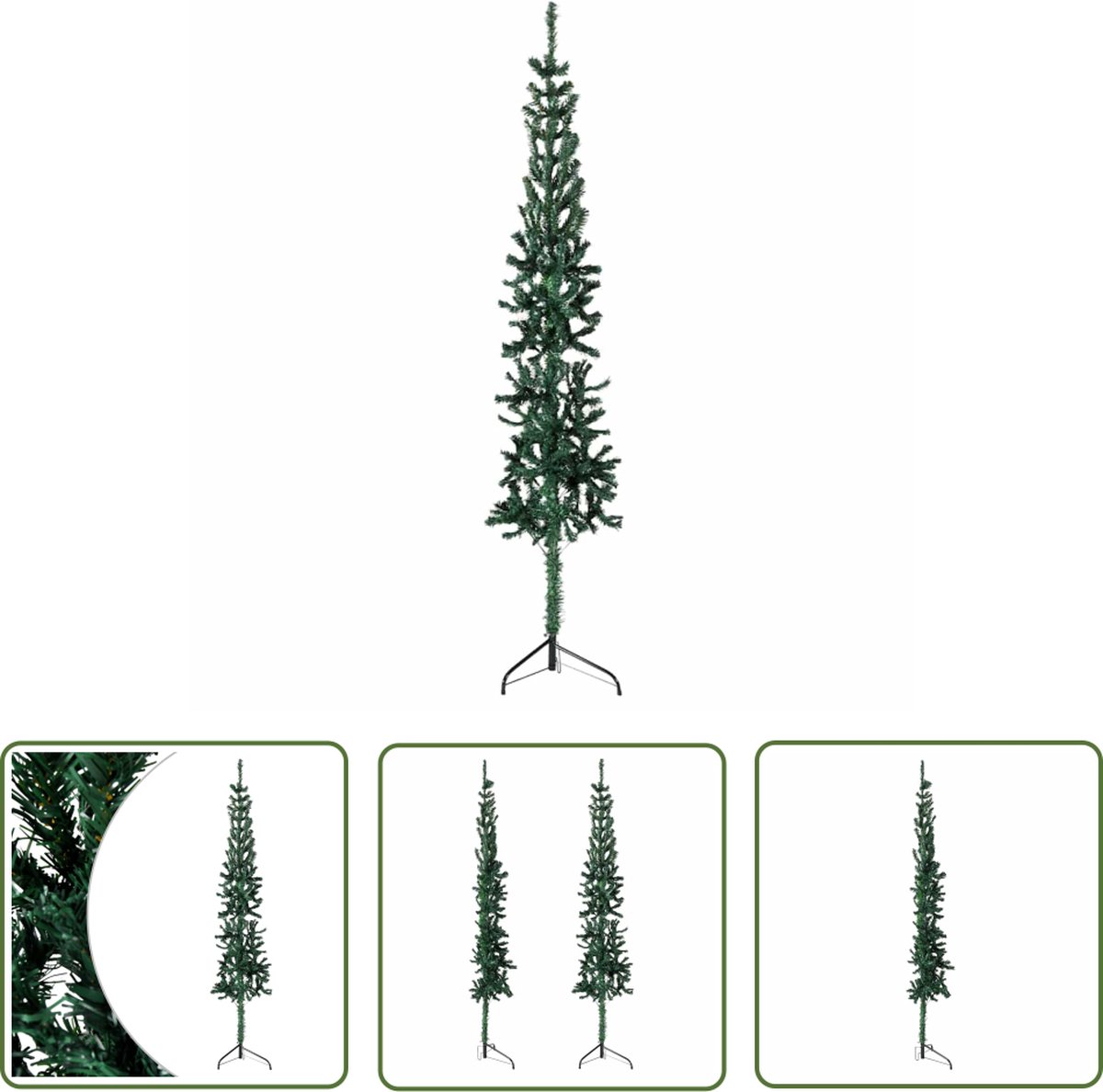 The Living Store Kunstkerstboom half smal 180 cm groen