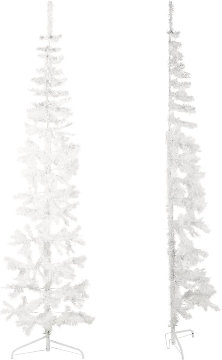 The Living Store Kunstkerstboom Half Smal 210 cm Wit
