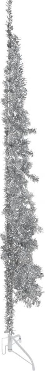 The Living Store Kunstkerstboom half smal 210 cm zilver