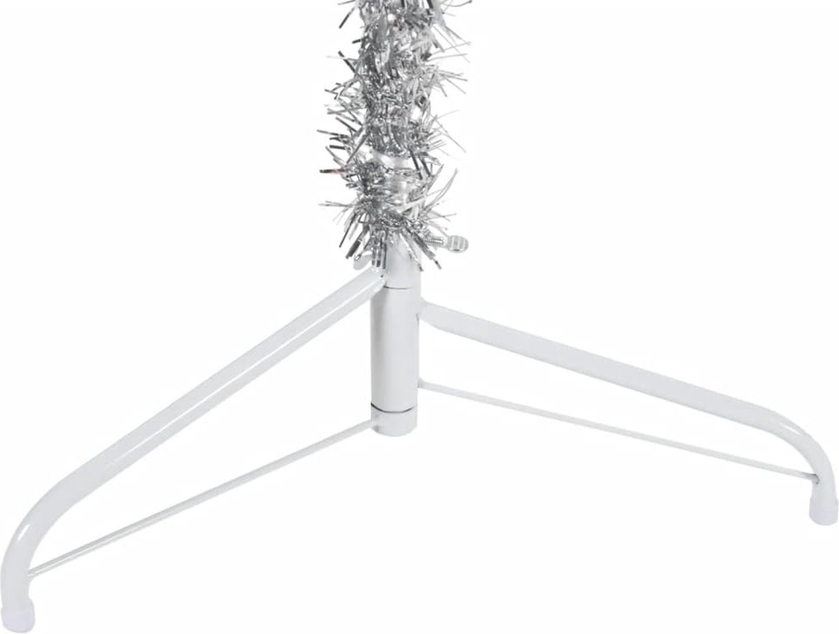 The Living Store Kunstkerstboom half smal 210 cm zilver