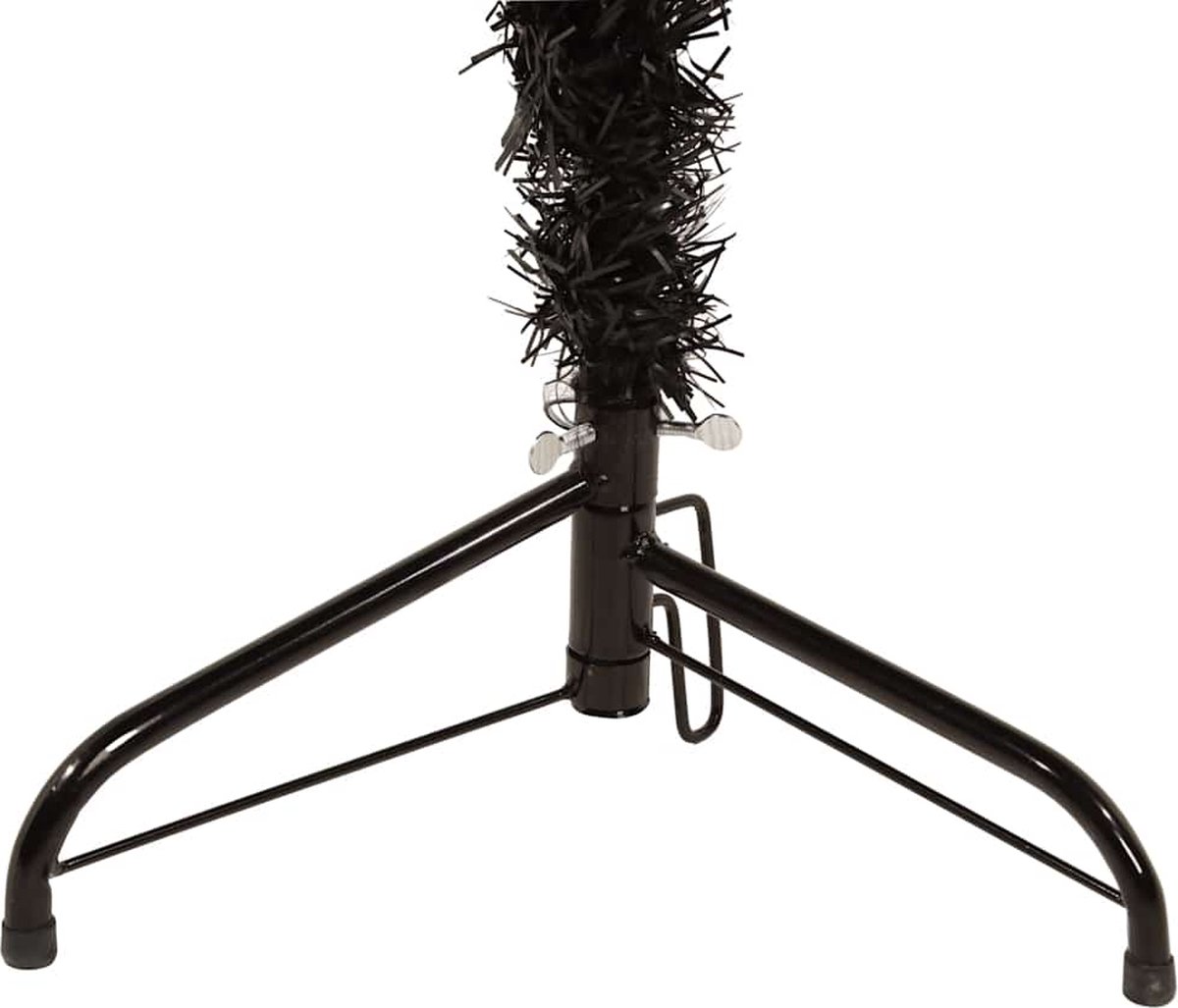 The Living Store Kunstkerstboom Half Smal 210 cm Zwart