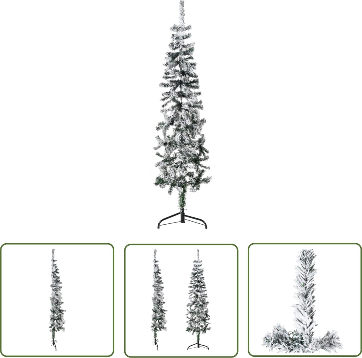 The Living Store Kunstkerstboom Half Sneeuw Smal 150 cm