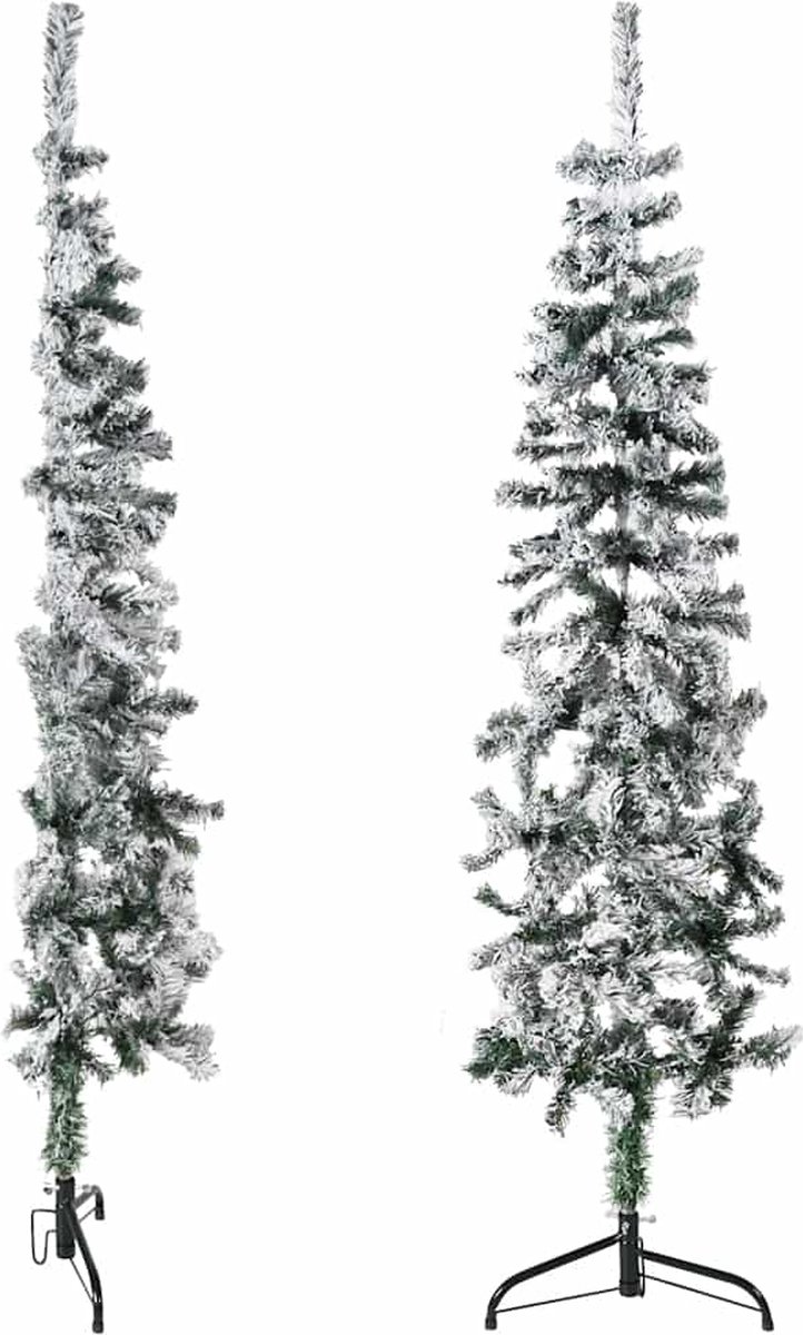 The Living Store Kunstkerstboom Half Sneeuw Smal 150 cm