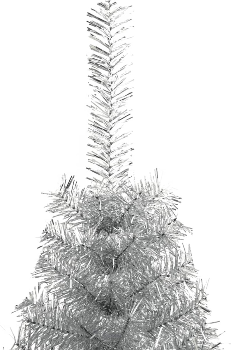 The Living Store Kunstkerstboom Halve 180 cm Zilver