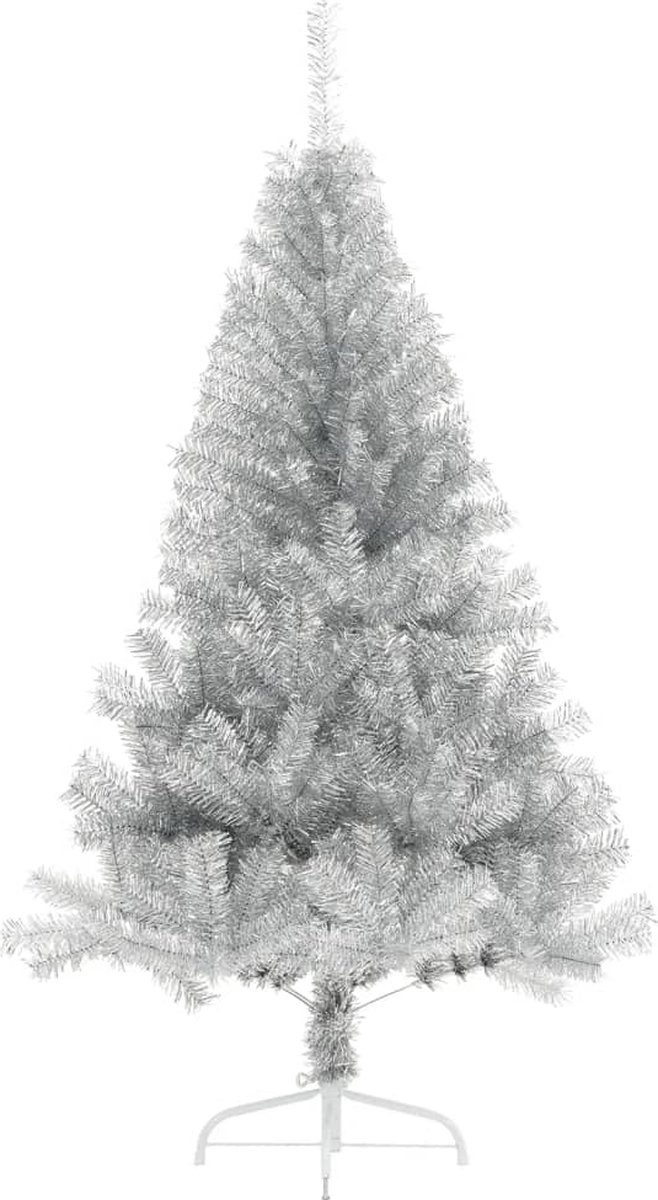 The Living Store Kunstkerstboom Halve 180 cm Zilver