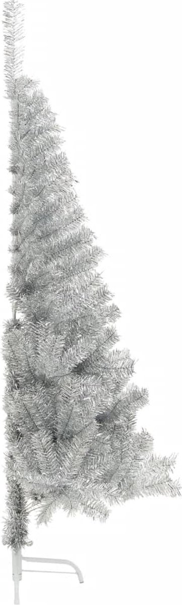 The Living Store Kunstkerstboom Halve 180 cm Zilver