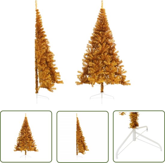 The Living Store Kunstkerstboom Halve 240 cm Goud