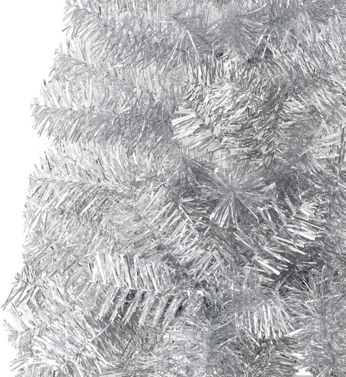 The Living Store Kunstkerstboom Halve Standaard 150 cm Zilverkleurig