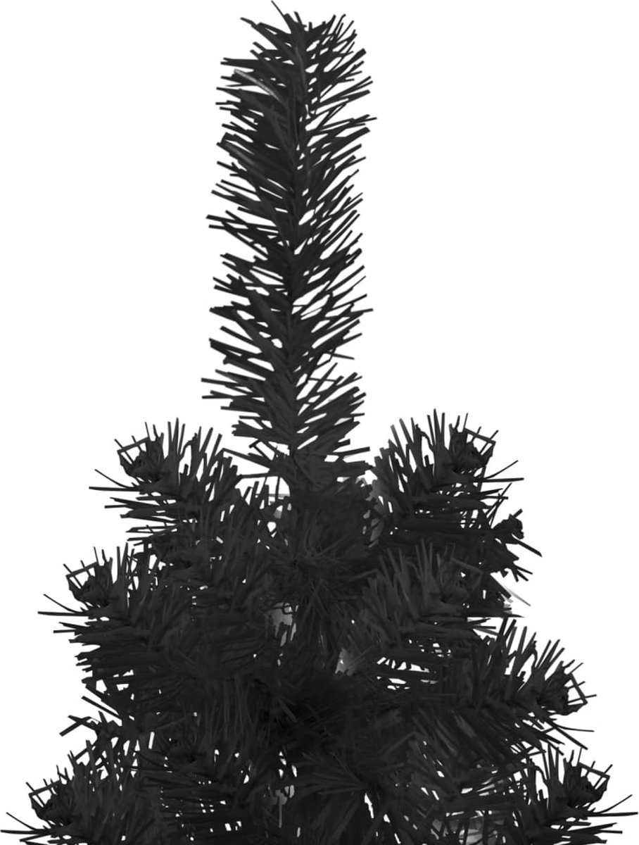 The Living Store Kunstkerstboom Halverend 180 cm Zwart