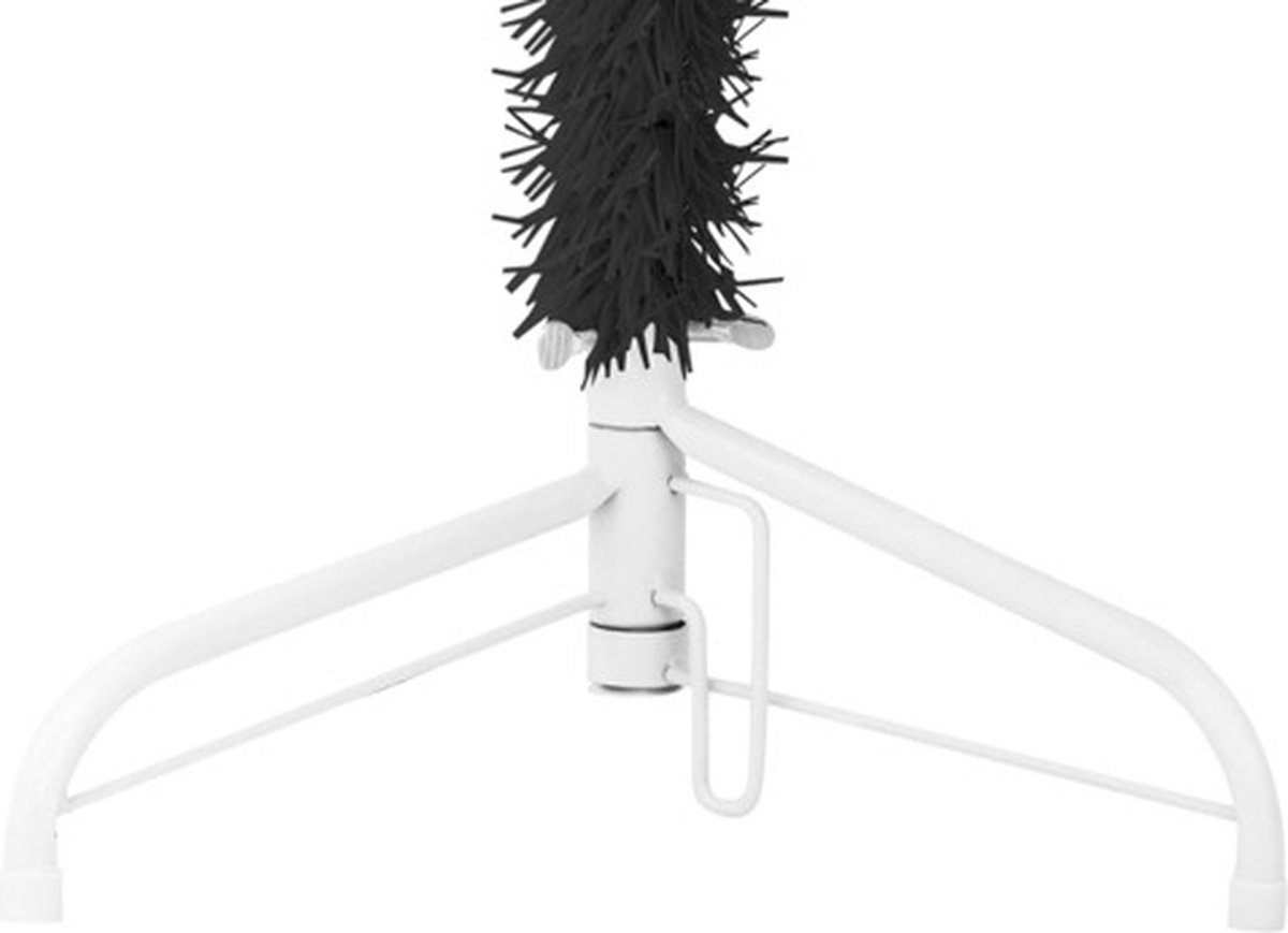 The Living Store Kunstkerstboom Halverend 180 cm Zwart