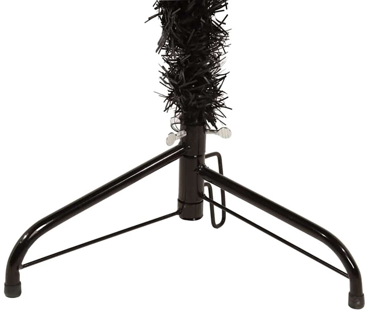 The Living Store Kunstkerstboom Halverend 180 cm Zwart