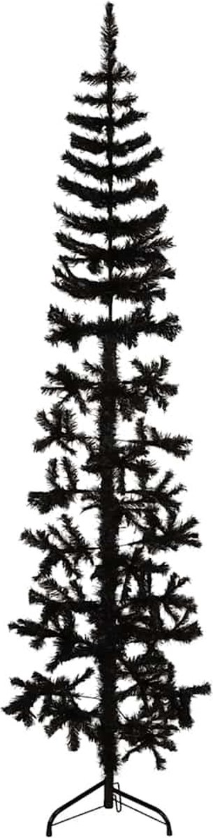 The Living Store Kunstkerstboom Halverend 180 cm Zwart