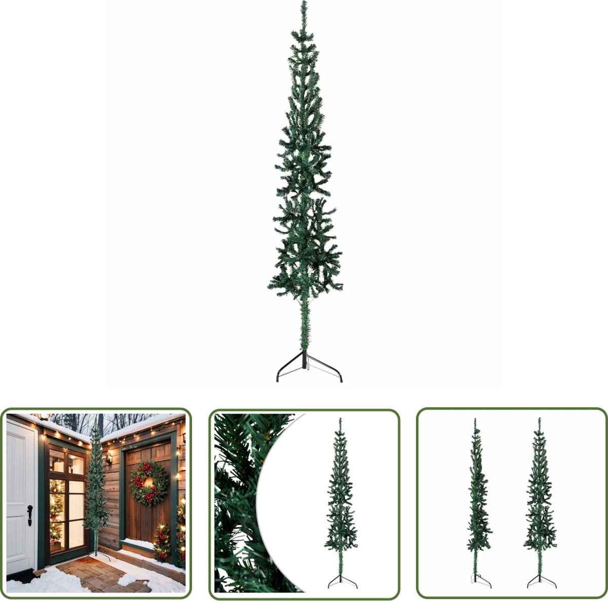 The Living Store Kunstkerstboom Halverende 240 cm Groen