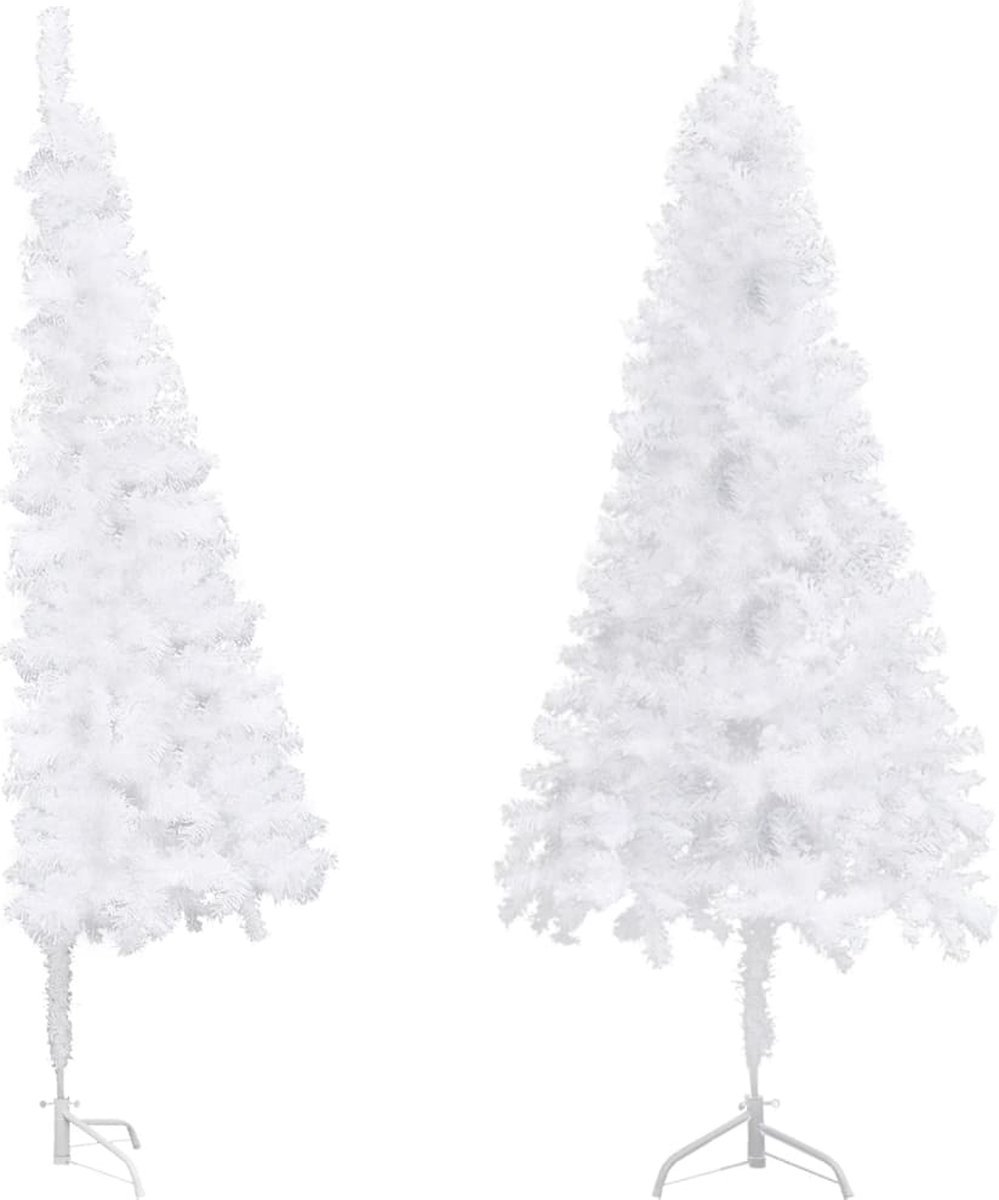 The Living Store Kunstkerstboom hoek 240 cm PVC wit