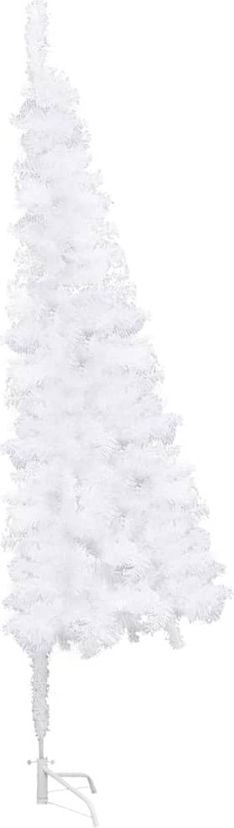 The Living Store Kunstkerstboom hoek 240 cm PVC wit