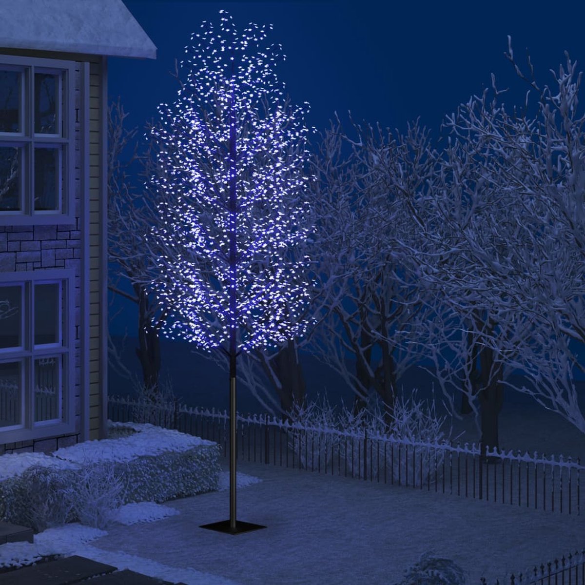 The Living Store Kunstkerstboom Kersenbloesem 500 cm LED blauw