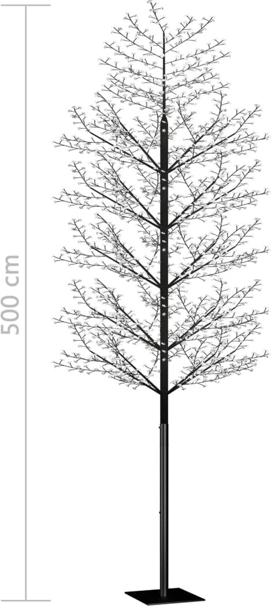 The Living Store Kunstkerstboom Kersenbloesem 500 cm LED blauw