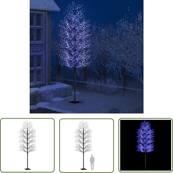 The Living Store Kunstkerstboom Kersenbloesem 500 cm LED blauw