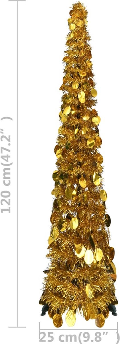 The Living Store Kunstkerstboom Pop-up 120 cm Goud