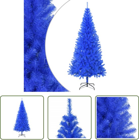 The Living Store Kunstkerstboom PVC 210 cm blauw