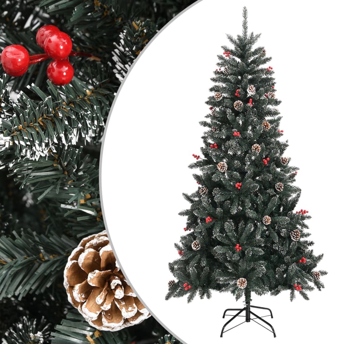 The Living Store Kunstkerstboom PVC 210 cm Groen