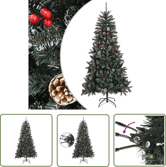 The Living Store Kunstkerstboom PVC 210 cm Groen