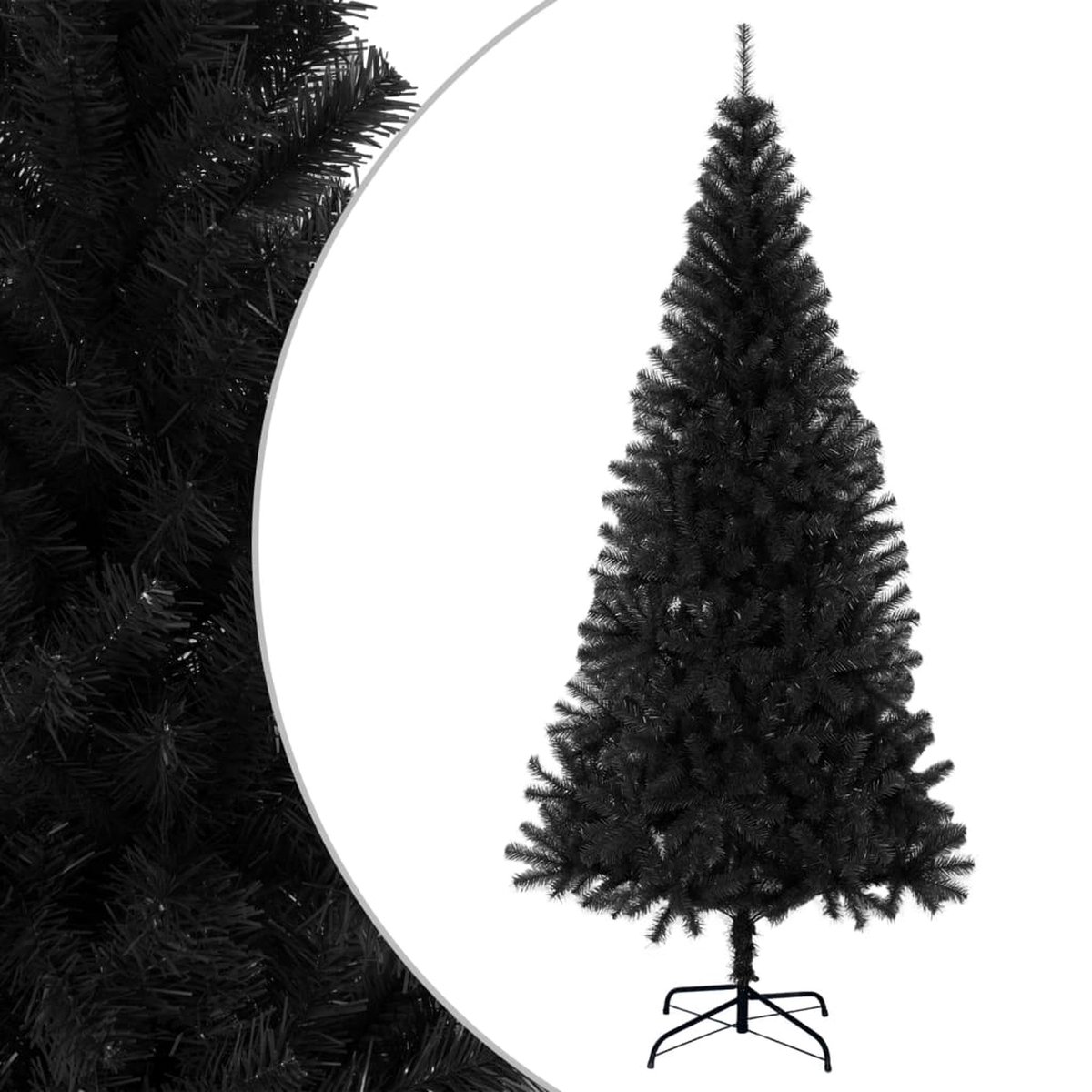 The Living Store Kunstkerstboom PVC 240 cm Zwart